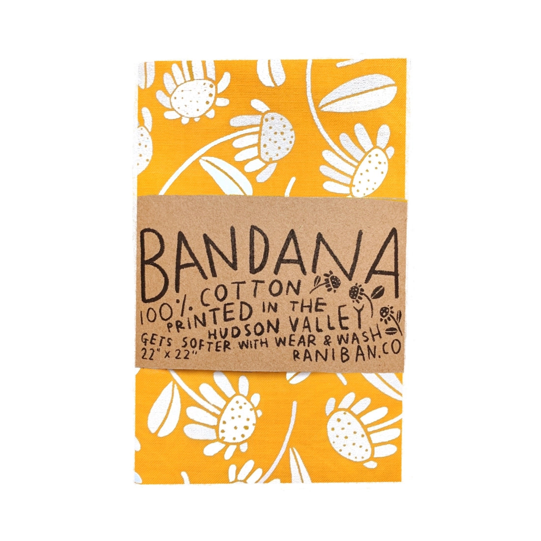 hand printed daisy bandana