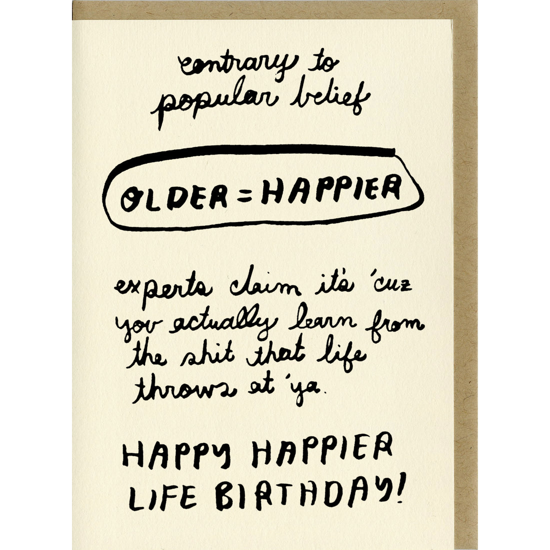 older = happier card