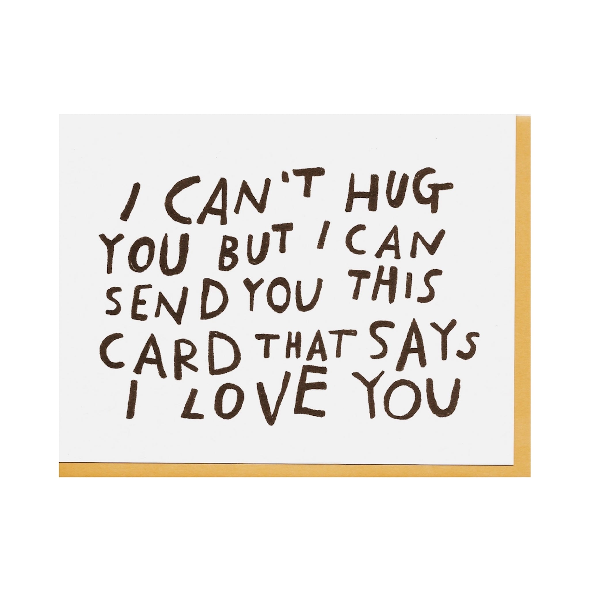 i can't hug you but i can love you card